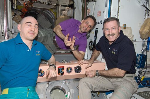 Expedition 30 crewmembers in the Node 1