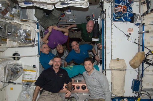 Expedition 30 crewmembers in the Node 1
