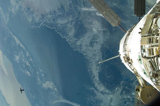Soyuz TMA-22/28S departs the ISS