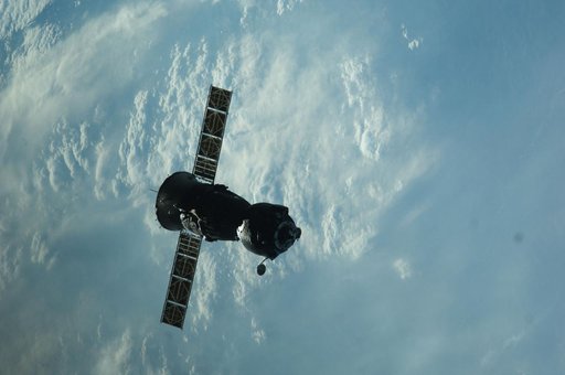 Soyuz TMA-22/28S departs the ISS