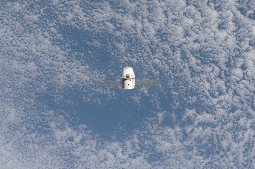 Dragon Spacecraft Approaches ISS