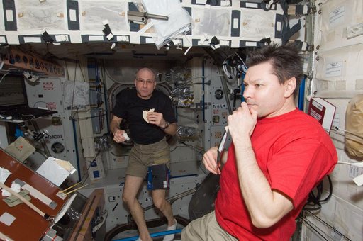 Pettit and Kononenko Share a Meal in Node 1
