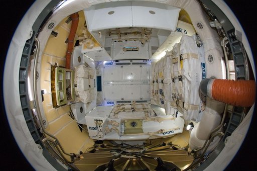 Fisheye View of Dragon interior following Hatch Opening