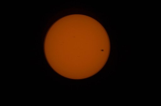 Solar Observations taken during the Transit of Venus (Between Second and Third Contacts)