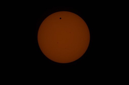 Solar Observations taken during the Transit of Venus (Between Second and Third Contacts)