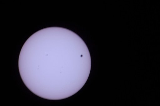 Solar Observations taken during the Transit of Venus (Between Second and Third Contacts)