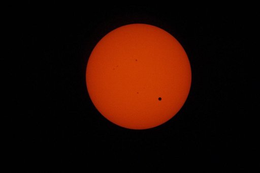 Solar Observations taken during the Transit of Venus (Between Second and Third Contacts)