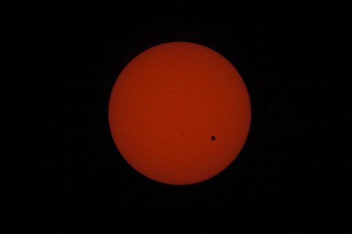 Solar Observations taken during the Transit of Venus (Between Second and Third Contacts)