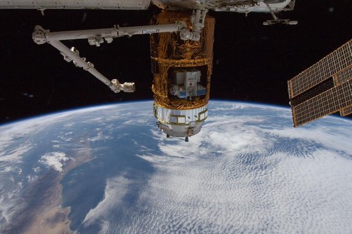 View of HTV3 berthed to Node 2