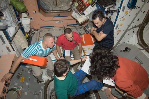 Expedition 33 crew in Node 1