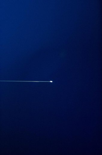 Soyuz TMA-05M beginning to re-enter the Earth's atmosphere