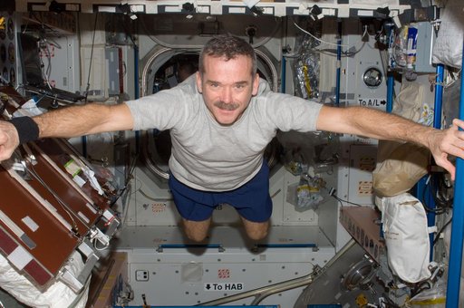 Hadfield floats in the Node 1