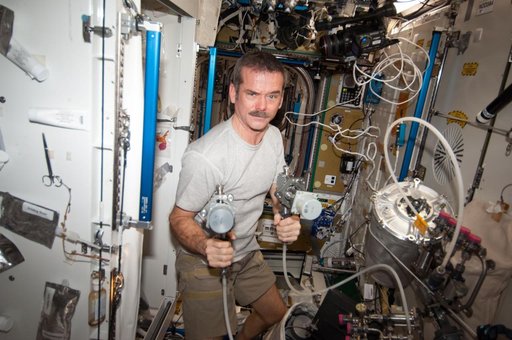 Hadfield during WHC maintenance in the Node 3
