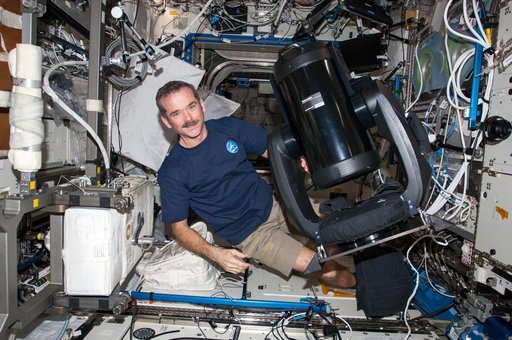 Hadfield and Ford in the U.S. Laboratory