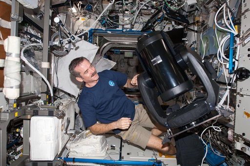 Hadfield and Ford in the U.S. Laboratory