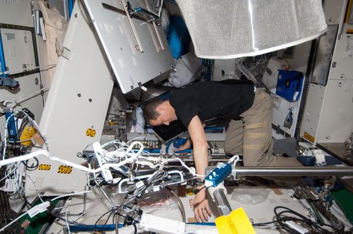 Marshburn updates software on the WHC UPA in the Node 3