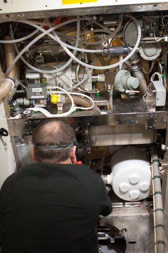 Marshburn removing and replacing the WHC piping during routine maintenance