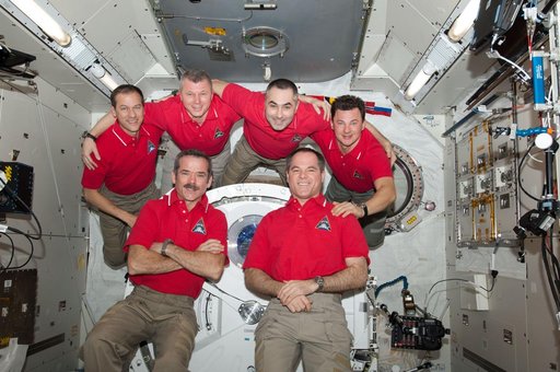 Expedition 34 Crewmembers in the JPM