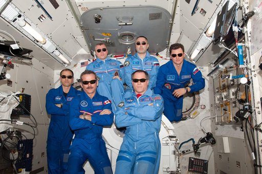 Expedition 34 Crewmembers in the JPM