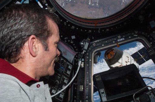 Hadfield in the Cupola
