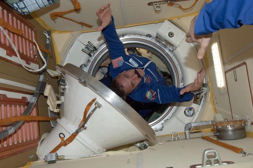 Crewmembers in MRM2 following Soyuz TMA-08M/34S Hatch Opening