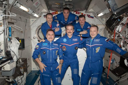 In-Flight Portrait of the Expedition 35 Crew