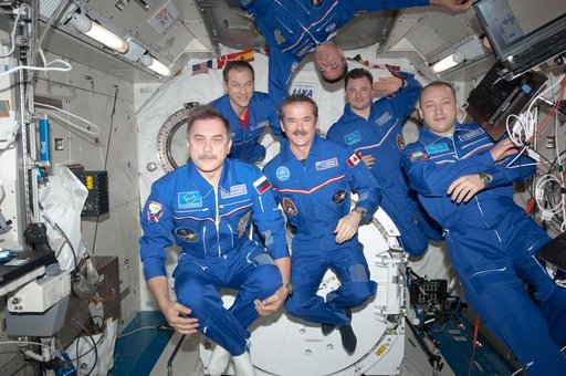 In-Flight Portrait of the Expedition 35 Crew