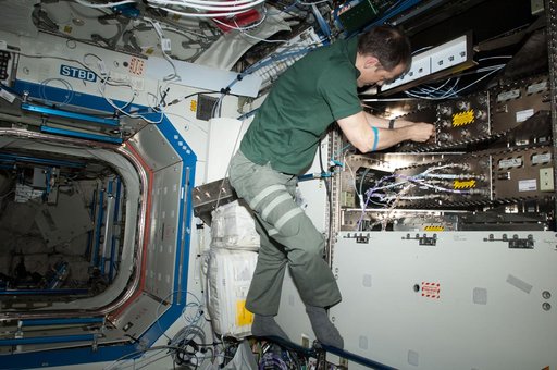 Marshburn during HRCS Ku Comm Unit 1 Installation