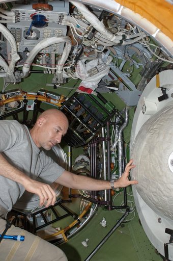 Parmitano in Transfer compartment