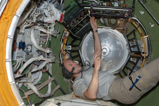 Parmitano in Transfer compartment