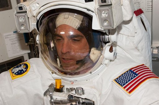 Cassidy in in Airlock preparing for EVA