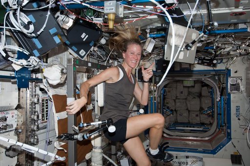Photos taken inside ISS during EVA day