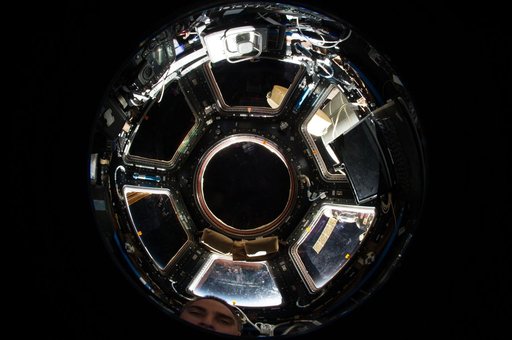 Fisheye (wide lens) view into Cupola