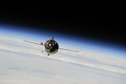 Soyuz TMA-10M spacecraft approach to ISS