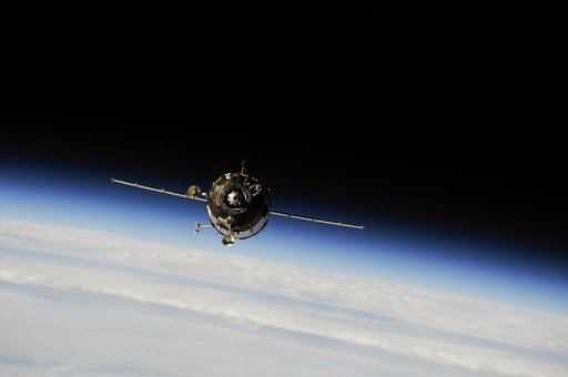Soyuz TMA-10M spacecraft approach to ISS