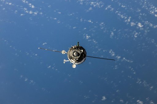 Soyuz TMA-10M spacecraft approach to ISS