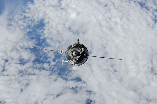Soyuz TMA-10M spacecraft approach to ISS