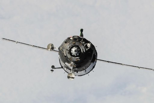 Soyuz TMA-10M spacecraft approach to ISS