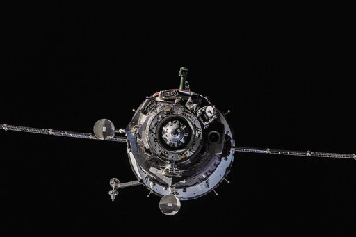Soyuz TMA-10M spacecraft approach to ISS