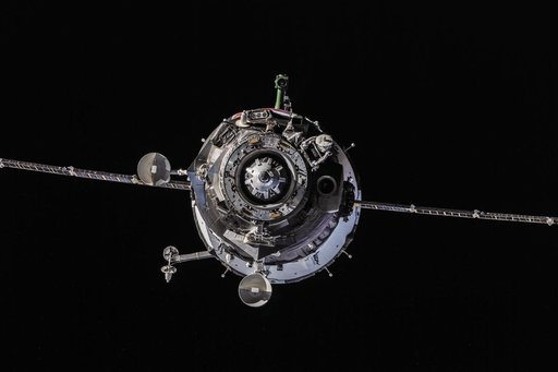 Soyuz TMA-10M spacecraft approach to ISS