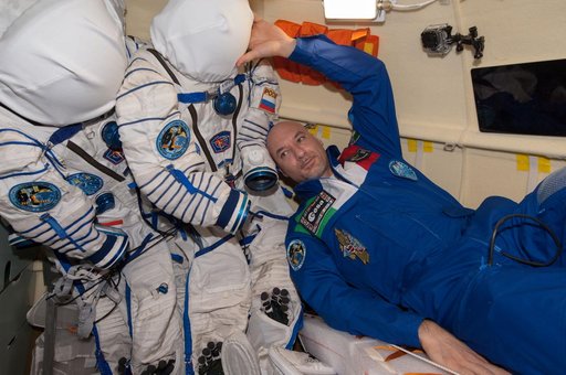 Parmitano in Soyuz spacecraft