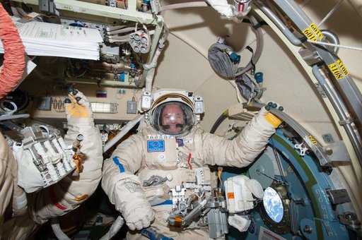 Preparations for Russian Extravehicular Activity (EVA) #36.