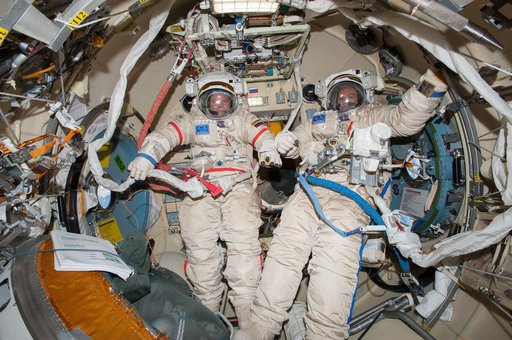 Preparations for Russian Extravehicular Activity (EVA) #36.