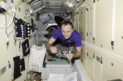 Matryoshka R -  Ryazanskiy during activity with Bubble Dosimeter Detector Kit A10