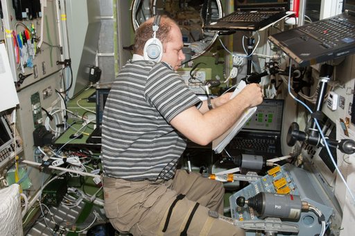 Kotov at TORU Docking System Controls in the SM