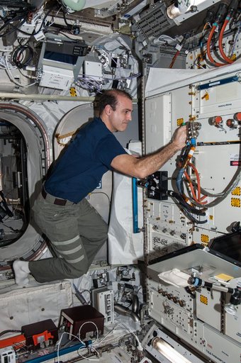 Mastracchio works at the FSL in the Columbus Module
