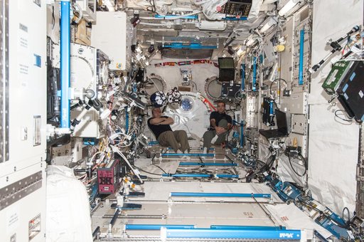 Kotov and Mastracchio during SPHERES Experiment