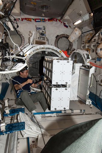 Wakata during SSOD installation
