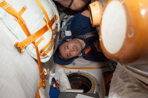 Kazbek Fit Check in the Soyuz TMA-11M