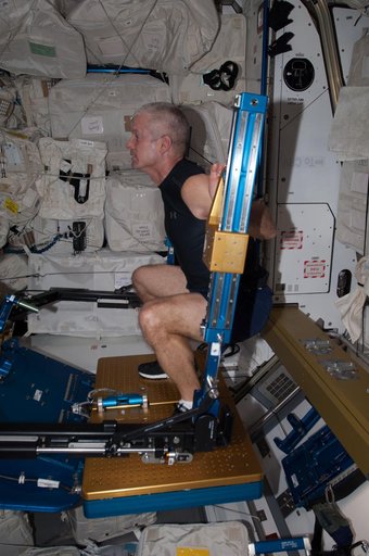 Swanson exercises on the ARED in Node 3
